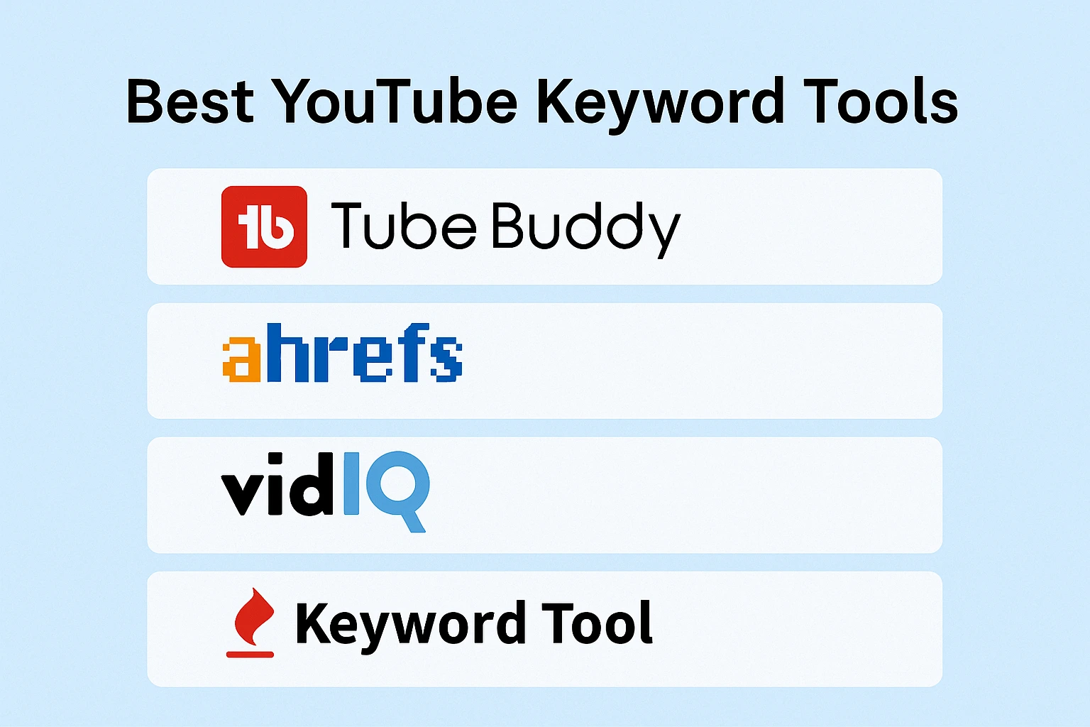 YouTube keyword tools